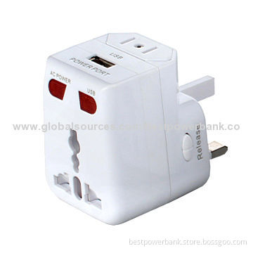 One World Universal Cellphone Single USB-charger Adapters, 5V/1A, Sized 65 x 47 x 60mm